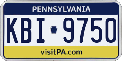PA license plate KBI9750