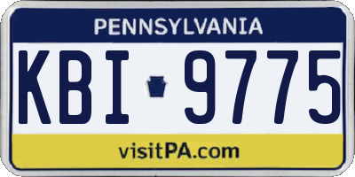 PA license plate KBI9775