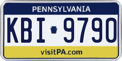 PA license plate KBI9790