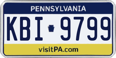 PA license plate KBI9799