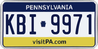 PA license plate KBI9971