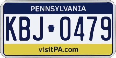 PA license plate KBJ0479