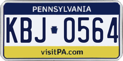 PA license plate KBJ0564