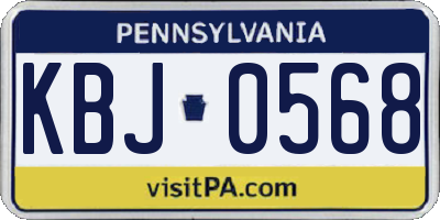 PA license plate KBJ0568