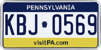 PA license plate KBJ0569