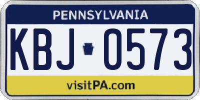 PA license plate KBJ0573