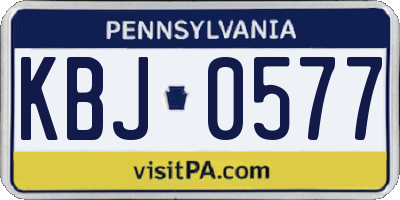 PA license plate KBJ0577