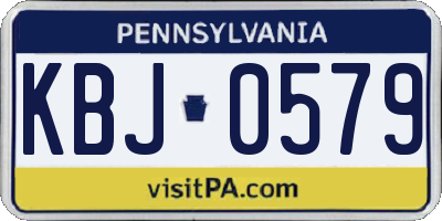 PA license plate KBJ0579