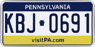 PA license plate KBJ0691
