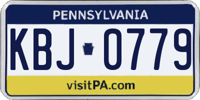 PA license plate KBJ0779