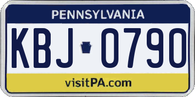 PA license plate KBJ0790