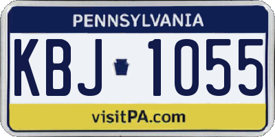 PA license plate KBJ1055