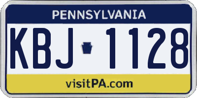 PA license plate KBJ1128