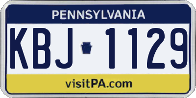 PA license plate KBJ1129