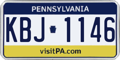 PA license plate KBJ1146