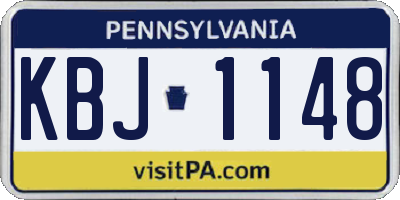 PA license plate KBJ1148