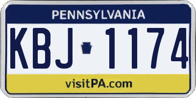 PA license plate KBJ1174