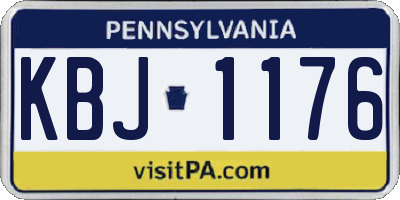 PA license plate KBJ1176
