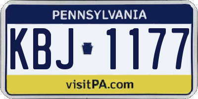 PA license plate KBJ1177