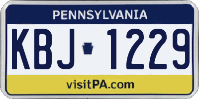 PA license plate KBJ1229