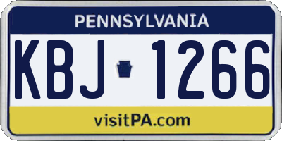 PA license plate KBJ1266