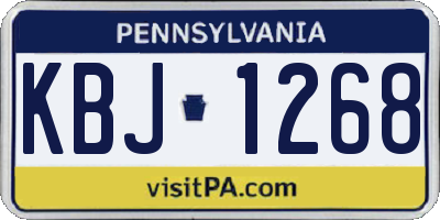 PA license plate KBJ1268
