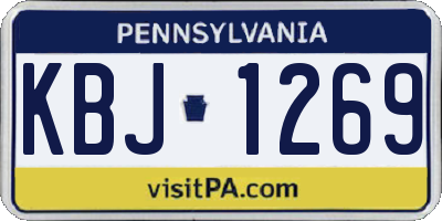 PA license plate KBJ1269