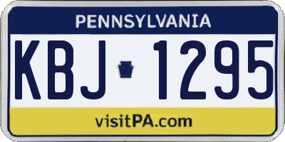 PA license plate KBJ1295