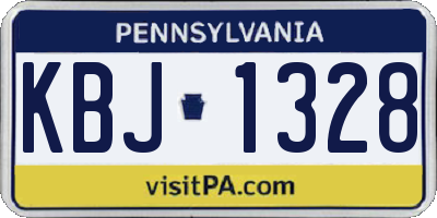 PA license plate KBJ1328