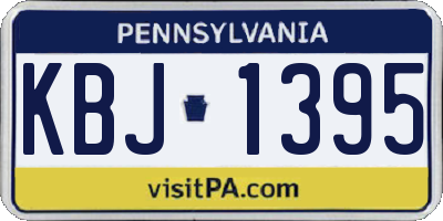 PA license plate KBJ1395