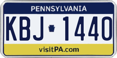 PA license plate KBJ1440