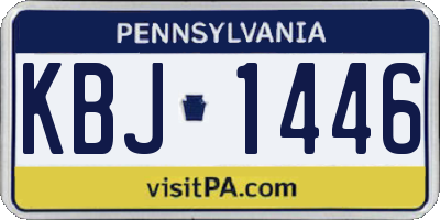 PA license plate KBJ1446
