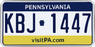 PA license plate KBJ1447
