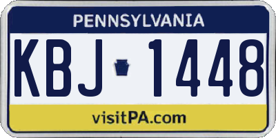 PA license plate KBJ1448