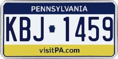 PA license plate KBJ1459