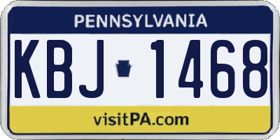 PA license plate KBJ1468