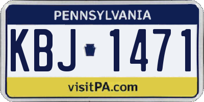 PA license plate KBJ1471