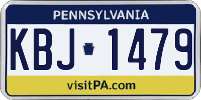PA license plate KBJ1479