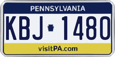 PA license plate KBJ1480