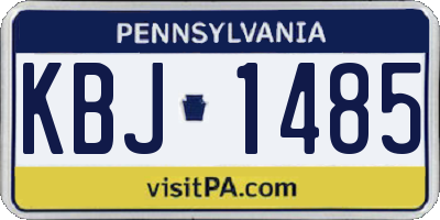 PA license plate KBJ1485
