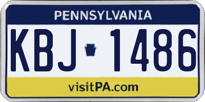 PA license plate KBJ1486