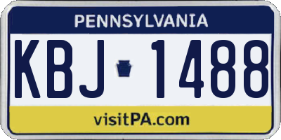 PA license plate KBJ1488