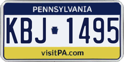 PA license plate KBJ1495