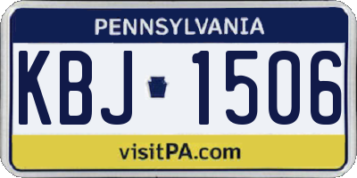 PA license plate KBJ1506
