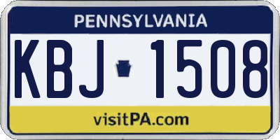 PA license plate KBJ1508