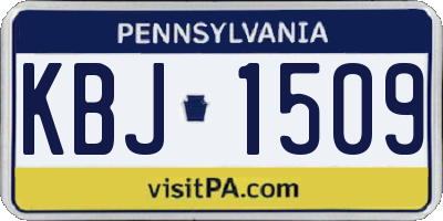 PA license plate KBJ1509