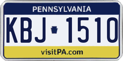 PA license plate KBJ1510
