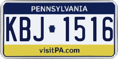PA license plate KBJ1516