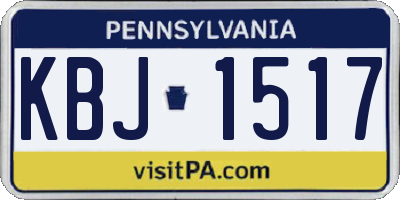 PA license plate KBJ1517