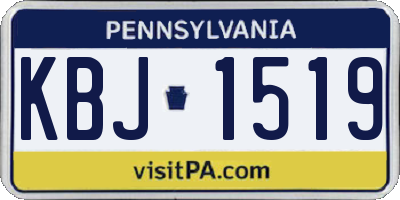 PA license plate KBJ1519